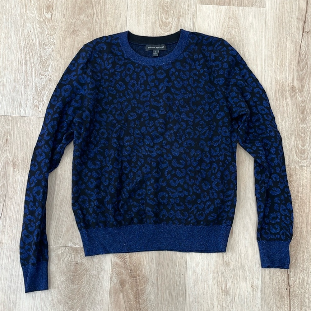 Banana Republic Shimmer Leopard Sweater